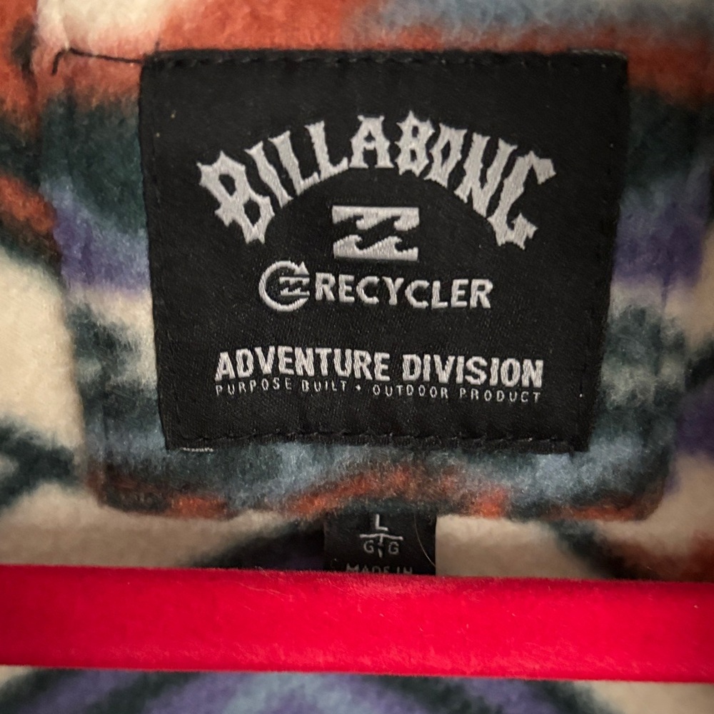 Billabong Multicolor Patterned Zip Up Sweater - image 6